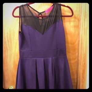 Purple A-line dress